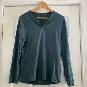 Lululemon Teal Cotton Henley
